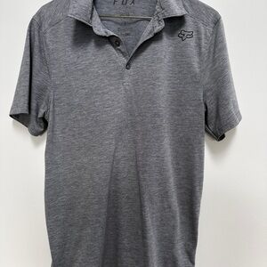 Fox Men's Gray Heather Polo with Subtle Logo